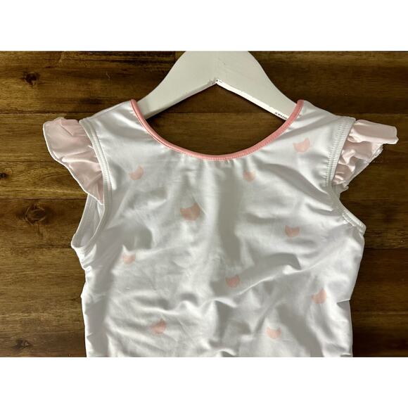 NWT SweetHoney Sleeveless Skirted Leotard Wild Side Cat Pink White Ruffle 10 - Picture 3 of 8